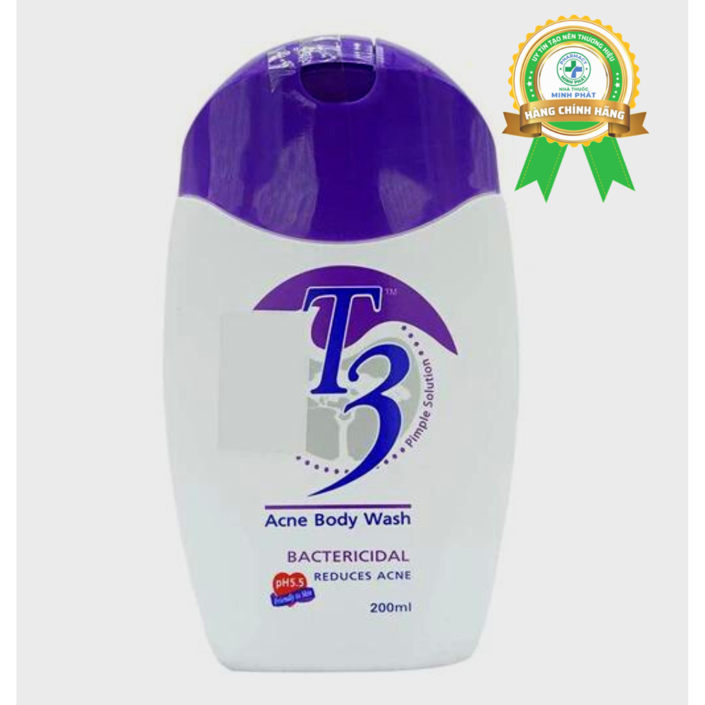 Sữa tắm ngăn ngừa mụn T3 Acne Body Wash 200ml